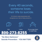 “No More Darkness” – Suicide, from Poem to Prevention